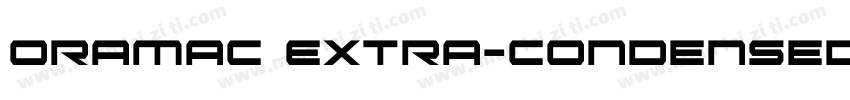 Oramac Extra-Condensed Extra-Conden字体转换